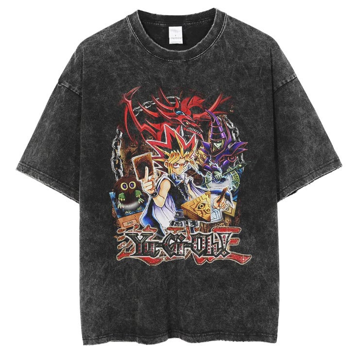 New Anime T-Shirt Men'S Shirt Anime Printed Short-Sleeved Retro T-Shirt Cotton Men'S And Women'S Jacket Dark Style Jacket - Image 5