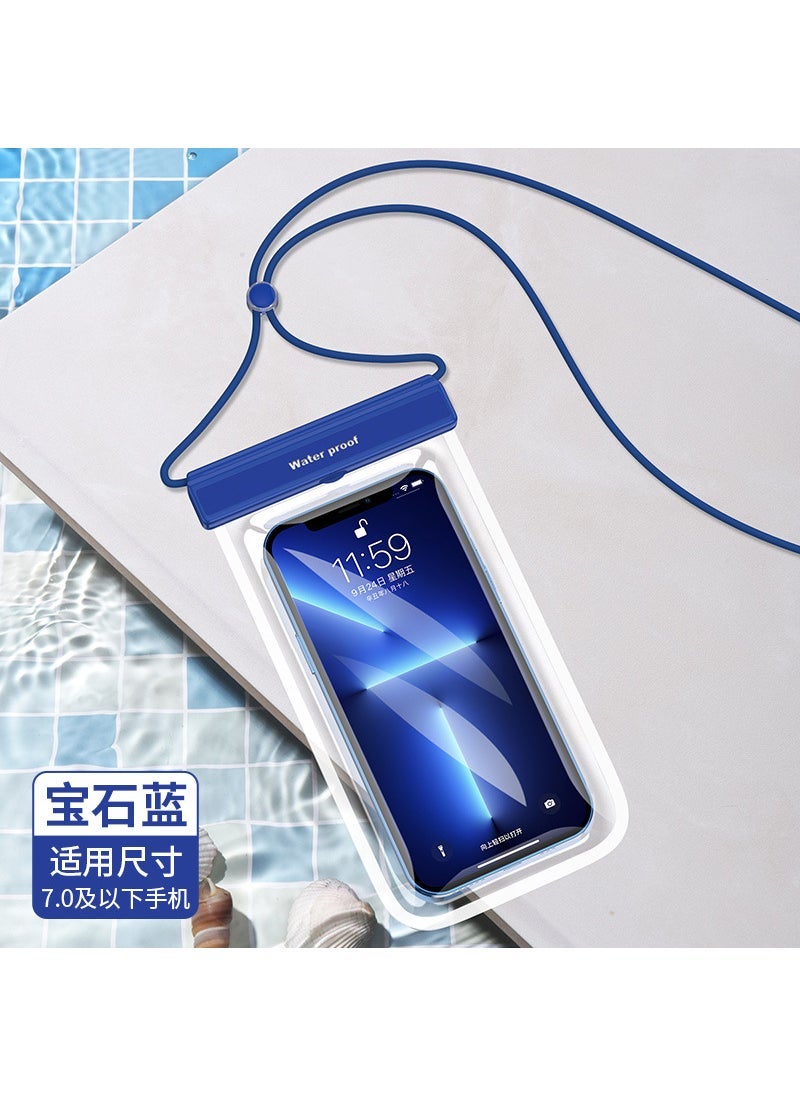 Generic New swimming diving mobile phone waterproof bag tpu touch screen dustproof Waterproof mobile phone bag transparent mobile phone waterproof case grass purple