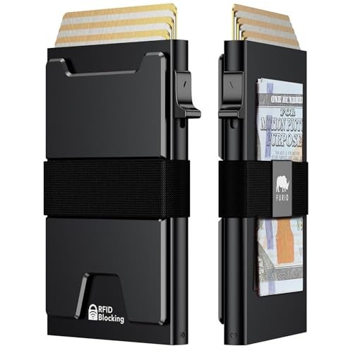 furid Smart Wallet For Men Slim: Rfid Minimalist Pop Up Wallets with Money Clip Metal Credit Card Holder - Gifts for Husband Father at Birthday Anniversary - Image 1