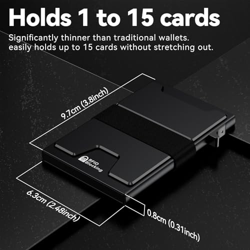 furid Smart Wallet For Men Slim: Rfid Minimalist Pop Up Wallets with Money Clip Metal Credit Card Holder - Gifts for Husband Father at Birthday Anniversary - Image 2