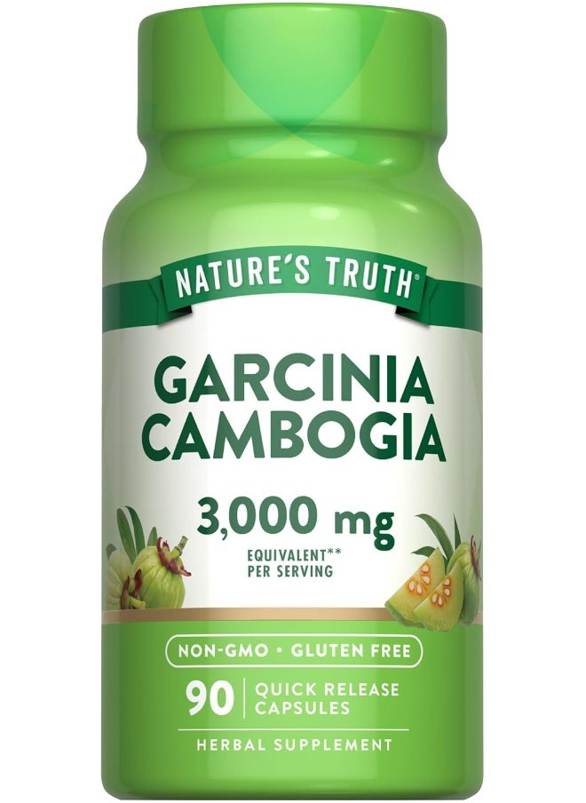 Nature's Truth - Nature's Truth Garcinia Cambogia 3,000mg | 90 Pills | Plus Chromium Picolinate | Non-GMO and Gluten Free Supplement - Image 1
