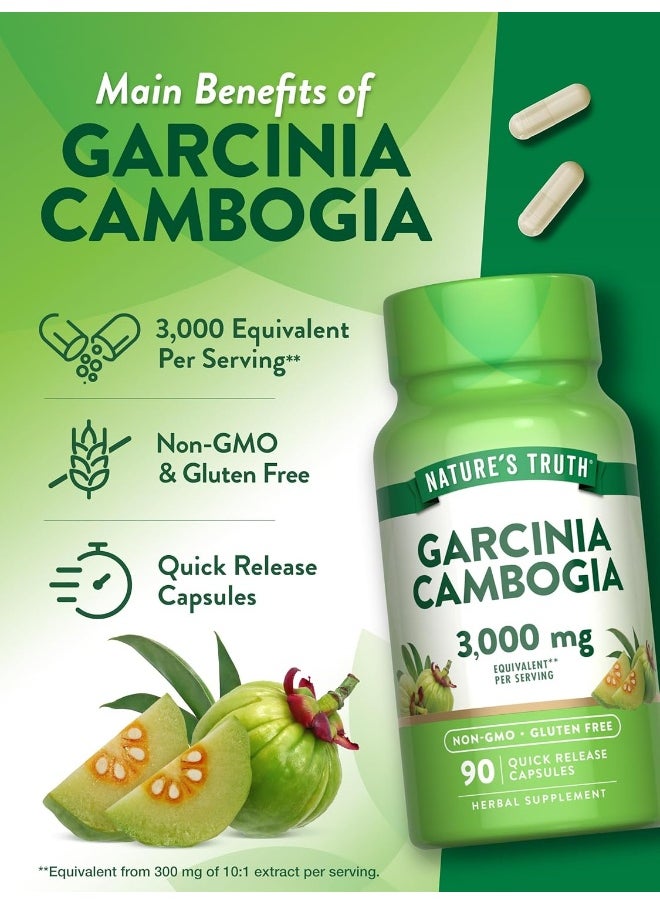 Nature's Truth - Nature's Truth Garcinia Cambogia 3,000mg | 90 Pills | Plus Chromium Picolinate | Non-GMO and Gluten Free Supplement - Image 1