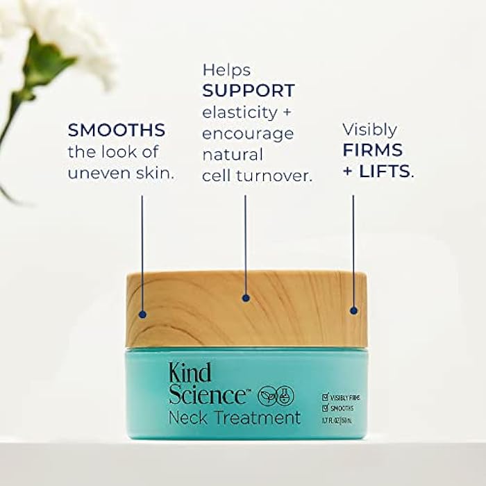 Kind Science Neck Treatment - Neck Cream Visibly Firms, Lifts & Supports Natural Cell Turnover for Anti Aging Firming and Tightening - Paraben, Dye & Fragrance Free, Cruelty Free, 1.7 oz - Image 2
