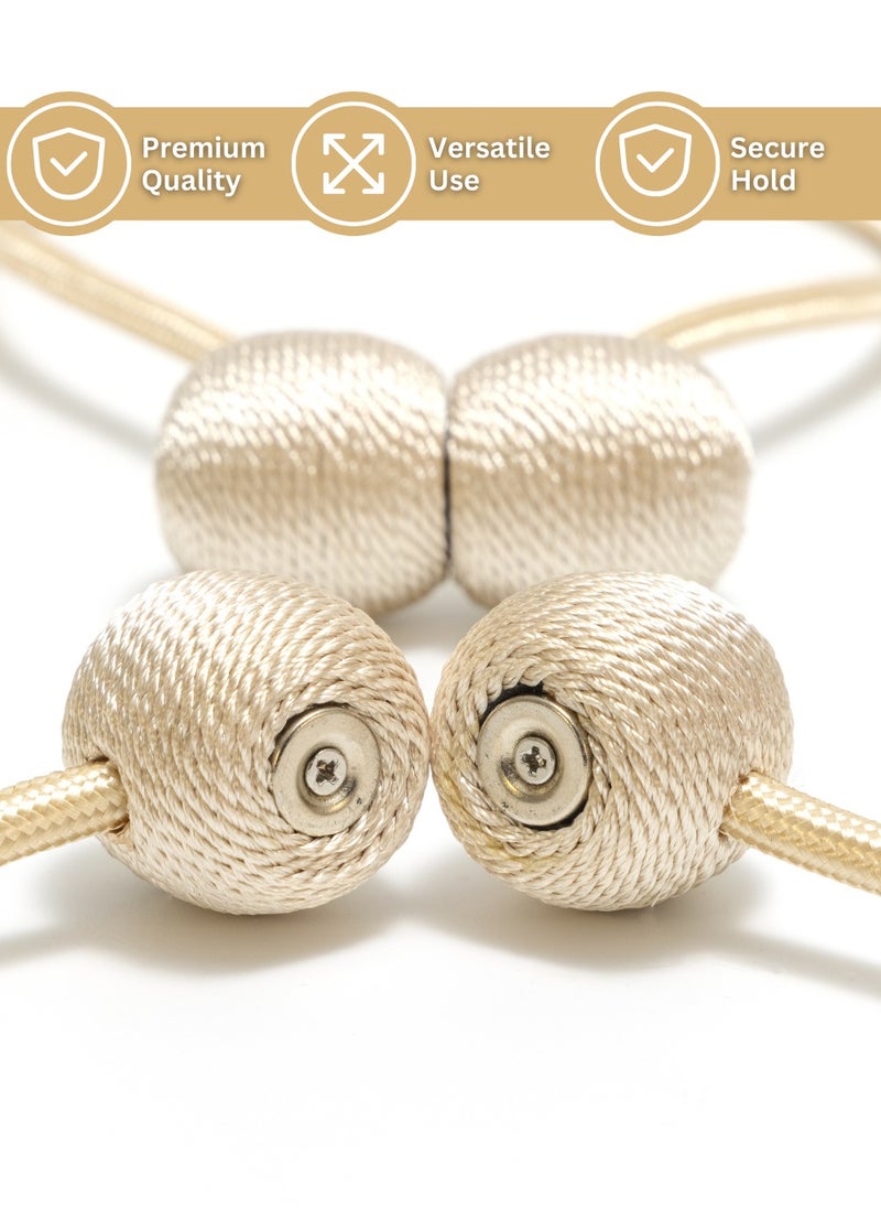 Home Care Home Care Magnetic Curtain Tiebacks – Pair of Strong Curtain Buckles for Home, Hotel, Durable Binding, Unique Design, Drape Holders for Portiere, Blackout | Curtain Accessories  - Image 5