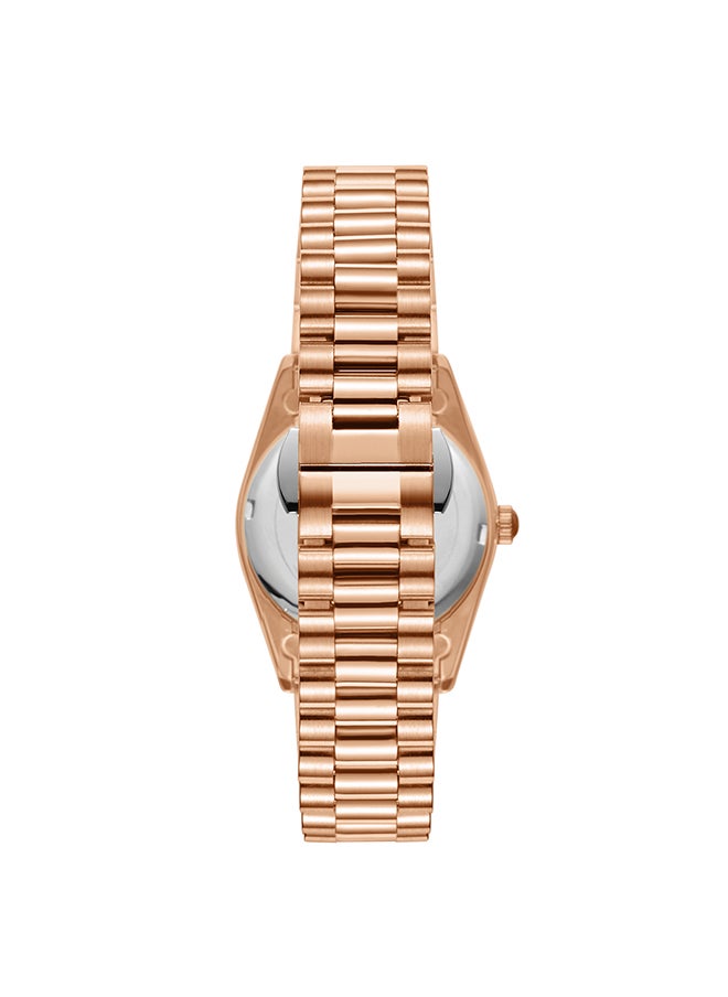 KENNETH SCOTT Women's Analog Tonneau Shape Stainless Steel Wrist Watch K23545-RBKK - 32 Mm  - Image 3