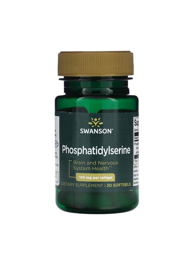 Phosphatidylserine, 100 mg, 30 Softgels