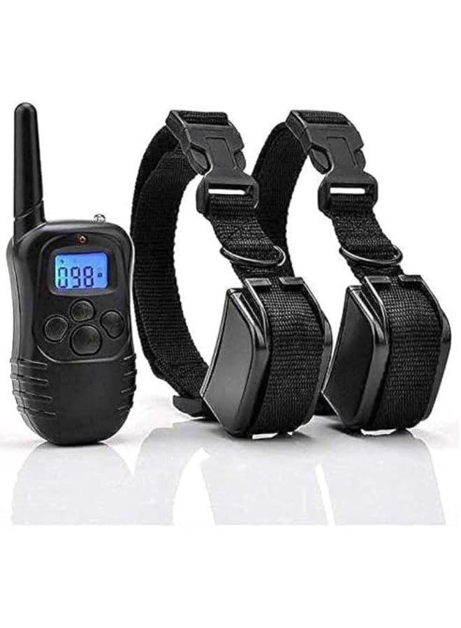 For 2 dogs remote control dog training collar bark stop collar electric shock device treatment ring stop dog barking collar - Image 1