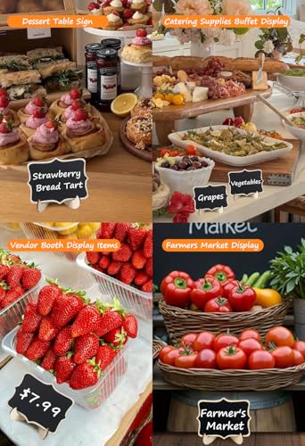 Herda 18PCS Mini Chalkboard Signs with Easel StandFood Labels for Party Buffet for Graduation DecorWedding SignsCatering Supplies Buffet DisplayParty SuppliesPlace CardsReserved Table Numbers - Image 3