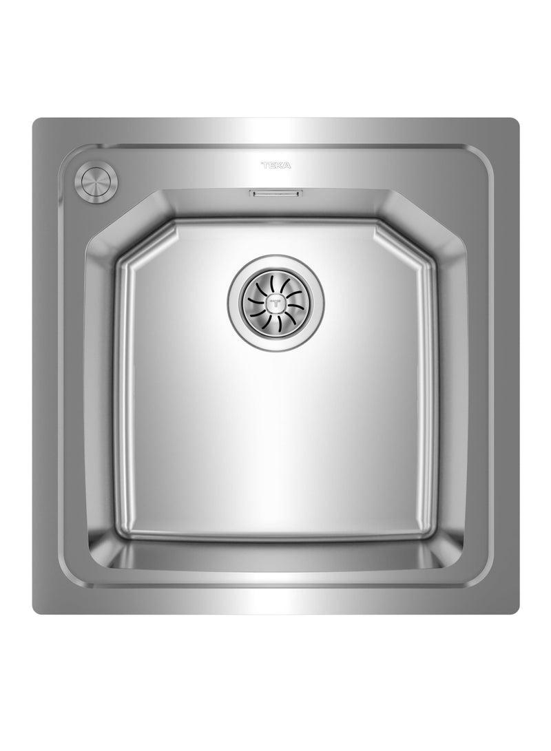 TEKA Stainless Steel Kitchen Sink BROOKLYN 50 M-XP 1B with 2-in-1 Installation (top or flush) 50.40x51.4 cm - Image 1