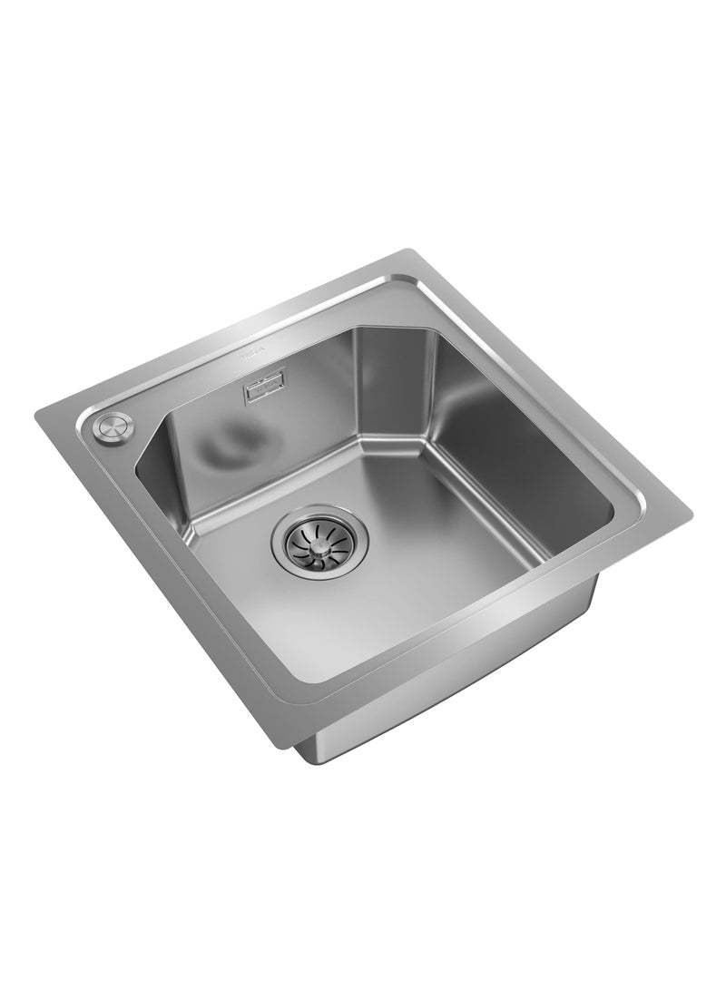 TEKA Stainless Steel Kitchen Sink BROOKLYN 50 M-XP 1B with 2-in-1 Installation (top or flush) 50.40x51.4 cm - Image 2