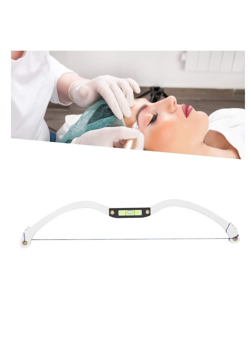 NIBEMINENT - Eyebrow Tattoo Ruler, Professional Microblading Line Marker Ruler Sticker More Symmetrical, Positioning Tool Horizontal Reuseable (Silver) - Image 1