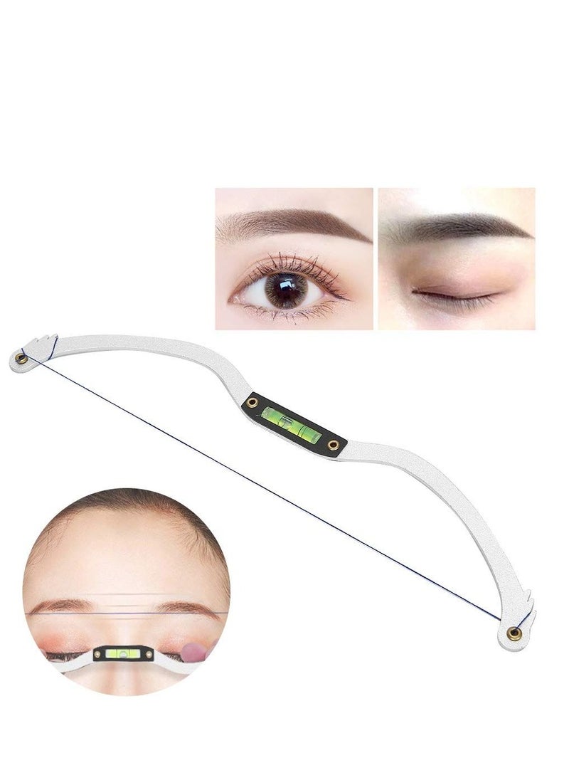 NIBEMINENT - Eyebrow Tattoo Ruler, Professional Microblading Line Marker Ruler Sticker More Symmetrical, Positioning Tool Horizontal Reuseable (Silver) - Image 1