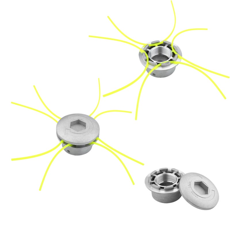 Universal Strimmer Head: Solid Aluminium Construction - Durable & Easy Install, Aluminium Trimmer Head for Most Lawn Mower, Grass Brush Cutter - Image 2