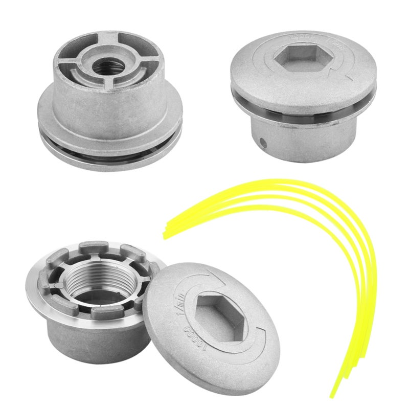 Universal Strimmer Head: Solid Aluminium Construction - Durable & Easy Install, Aluminium Trimmer Head for Most Lawn Mower, Grass Brush Cutter - Image 1