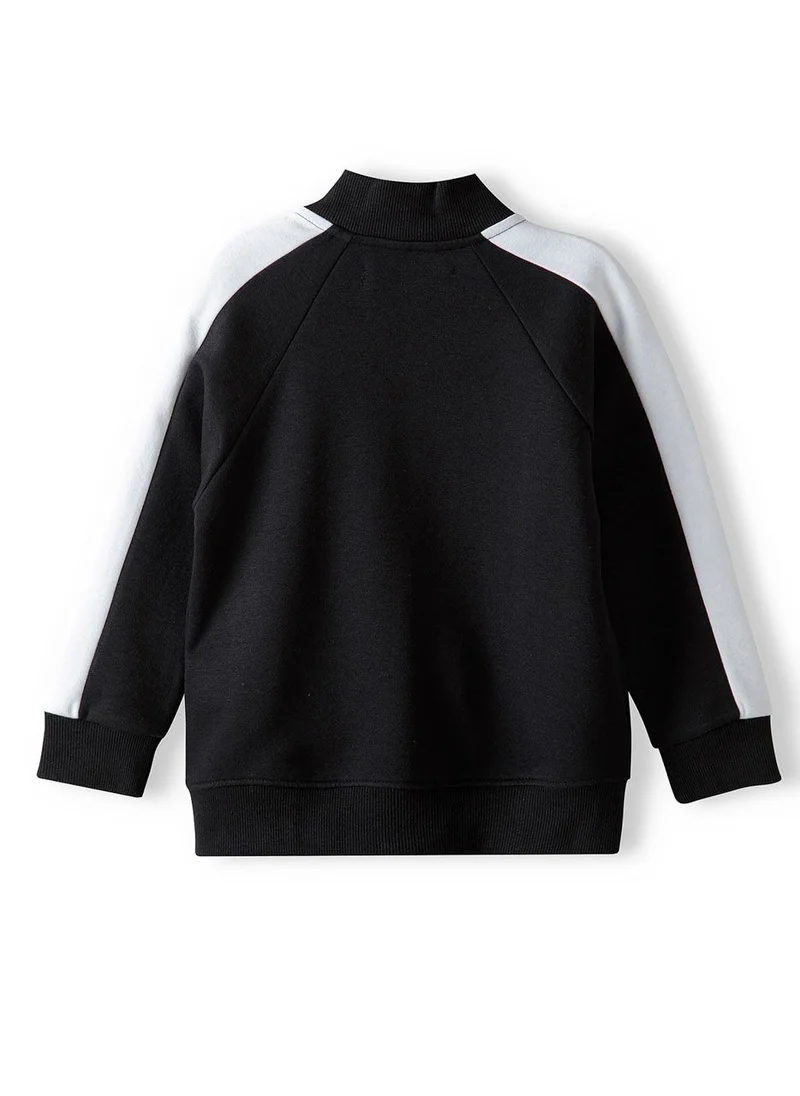 MINOTI Boys' Zip-Up Sweatshirt with Front Print and Pockets