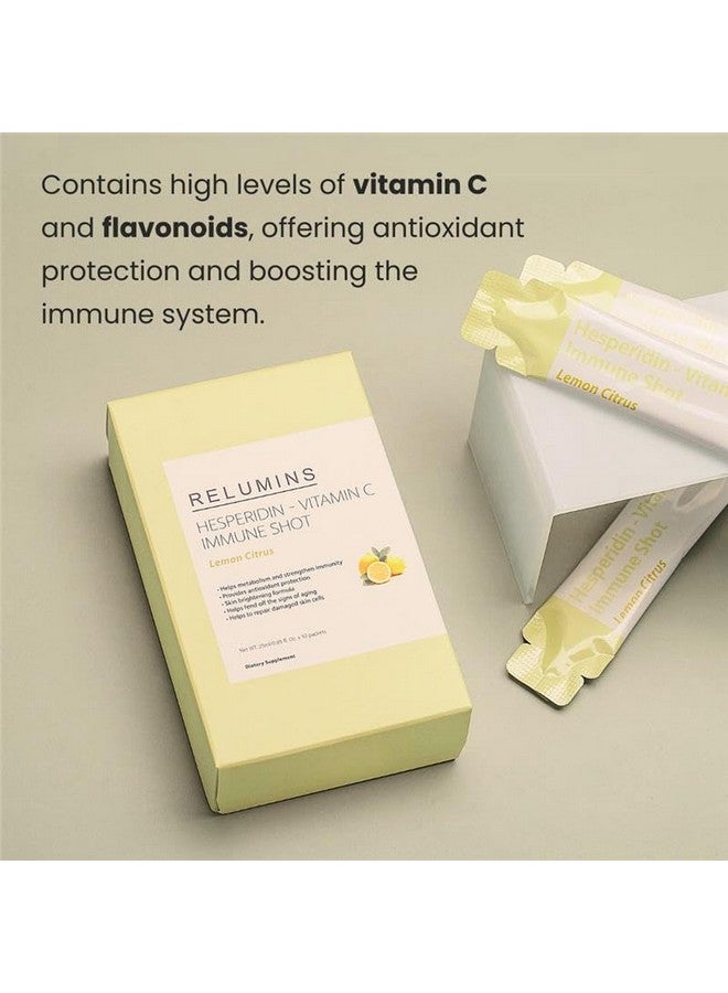 حقن فيتامين سي من ريلومينز، عبوات فيتامين سي من الهسبيريدين والليمون والحمضيات مع البيوفلافونويد لتعزيز المناعة والحماية من مضادات الأكسدة - دعم المناعة اليومي، 10 عبوات (25 مل لكل عبوة)