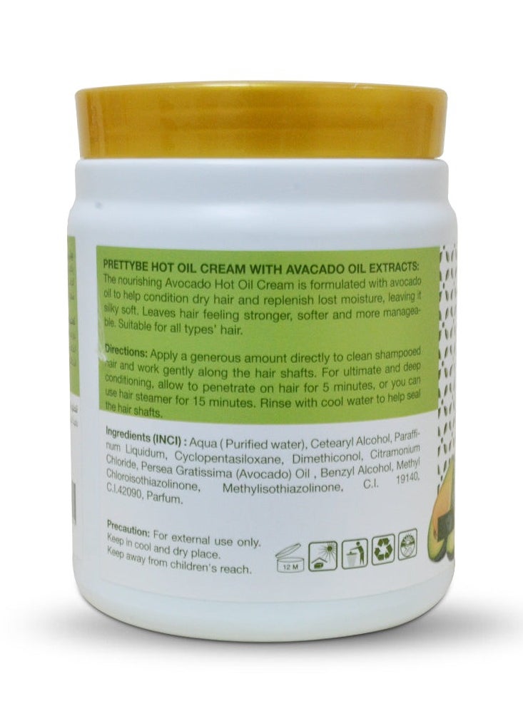 Pretty Be Hot Oil Hair Cream With Avacado Extracts 1000 ML  - Image 2