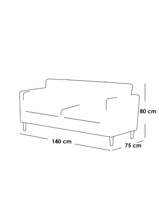 Al Home 5 Seater Sofa 140×75×80 Cm - Pink - Image 2