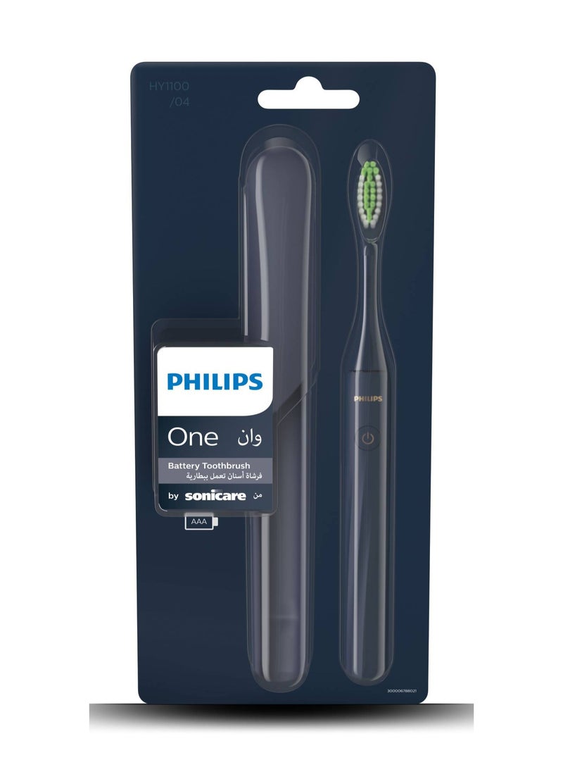 PHILIPS SONICARE - Philips One by Sonicare Battery Toothbrush, Midnight Blue, HY1100/04 - Image 1