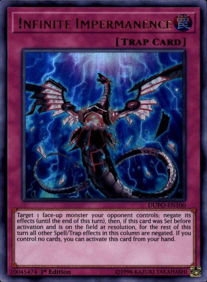 Yu-Gi-Oh! - Infinite Impermanence - DUPO-EN100 - Ultra Rare - 1st Edition - Duel Power