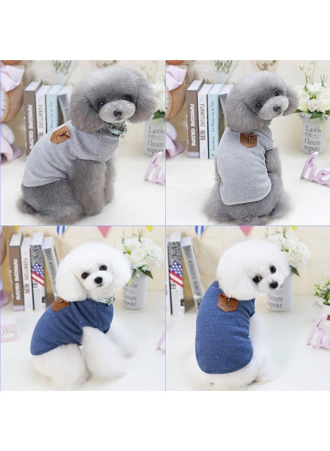 YAODHAOD 100% Cotton Dog Shirt Summer Lightweight Pet TShirts Soft Breathable Stretchy Cats Dogs Tee Shirt Minimalist Tank Top Sleeveless Vest Dog Apparel For Medium Small Dog Clothes (2Pack) (L) - Image 2