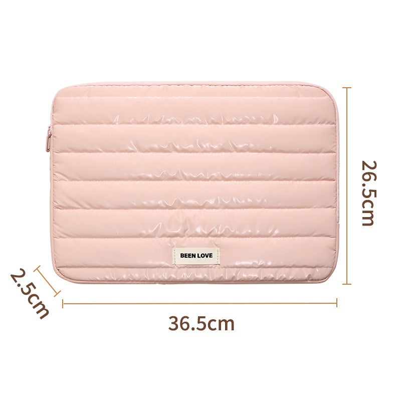 New down Cloth Computer Sleeve Baby Velvet Bubble Wrap Computer Bag 13.3inch / 14inch Computer Sleeve Bag - Image 1