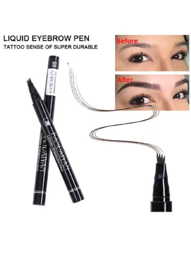 هاندايان قلم حواجب مضاد للماء ومزود بـ 4 رؤوس للرسم بدقة 5 - Image 2