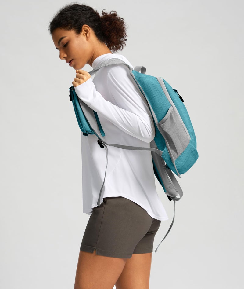Uselike 10L Small Hiking Backpack Travel Daypack Lightweight Packable Back Pack for Women Men(Teal Blue) - Image 5