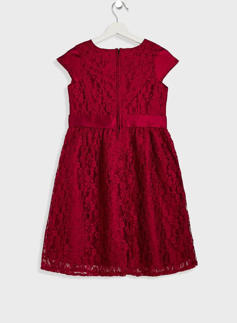 Pinata Girls Evening Wear Dress With Bow Detailing On Waist
