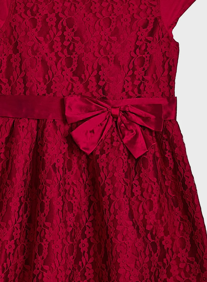 Pinata Girls Evening Wear Dress With Bow Detailing On Waist