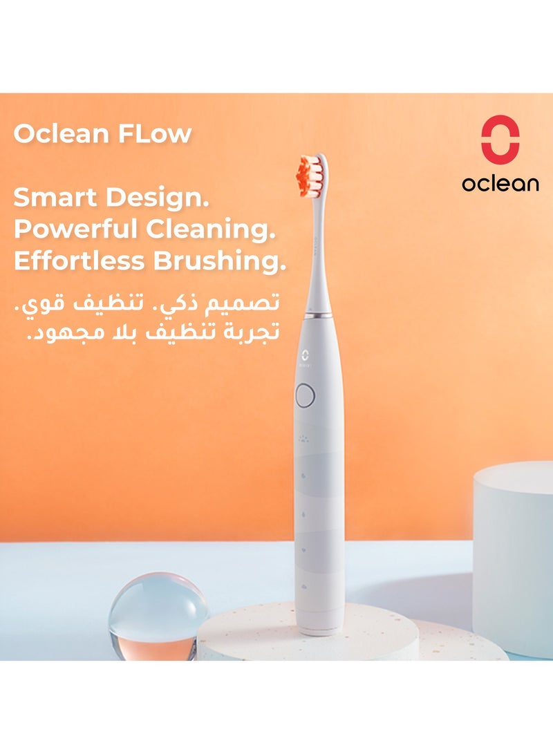Oclean Electric Toothbrush Flow — White — Long - Life Sonic Cleaning – 180 - Day Battery - Image 2