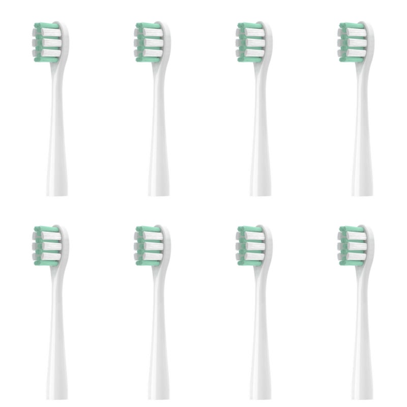 Showsee Replacement Electric Toothbrush Heads, Soft Bristles for ShowSee D1/d2/d3, 8 Pack, White - Image 1