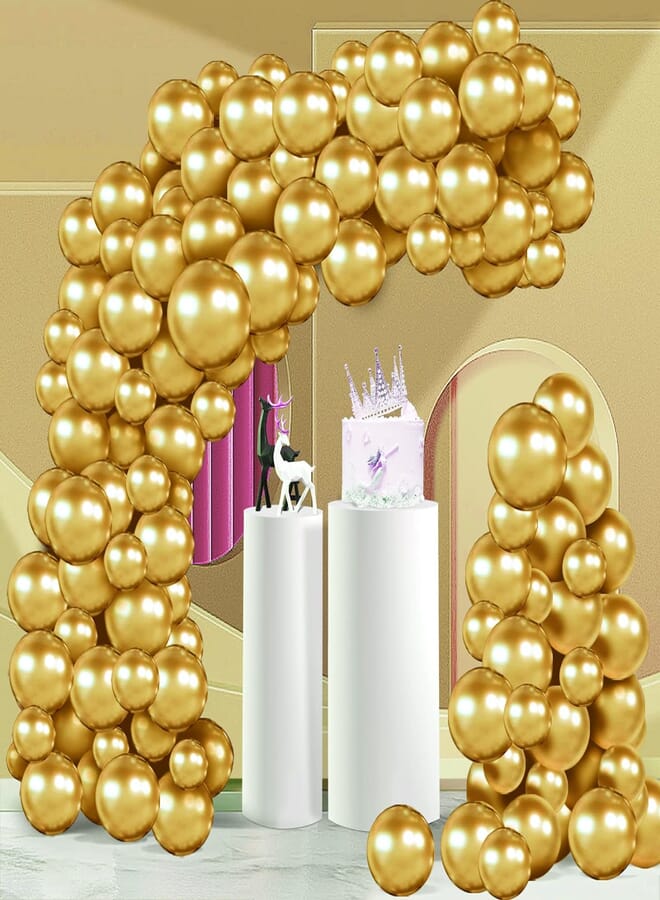 Gold Balloons, 77 Pcs 12/10/5 Inch Different Sizes Metallic Chrome Gold Balloons Garland Arch Kit for Birthday Party Decorations Wedding Bridal Baby Shower