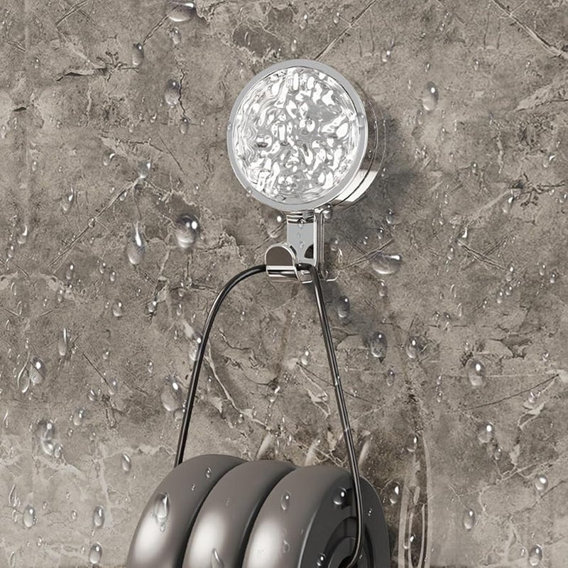 Silver Wall Hooks 4 Pack Easy Installation Protects Wall Round Hanging Hooks for Bathroom - Image 5