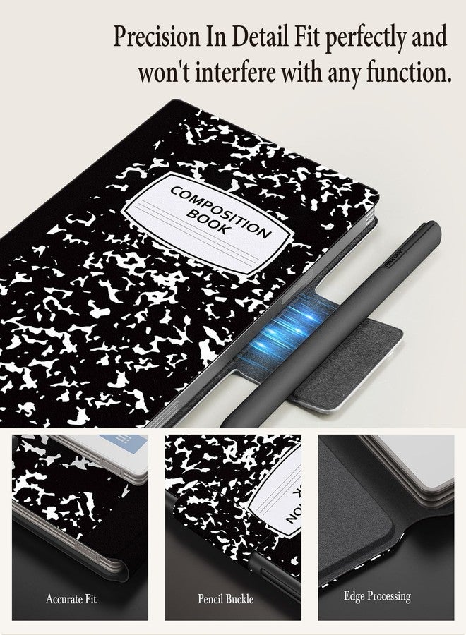 Ayotu Case for Remarkable Paper Pro Move 7.3", Milk Notes Pattern Smart Folio with Auto Wake/Sleep, 1:1 Fit Cover, Microfiber Lining, Strong Magnet(P-Milk Notes) - Image 2