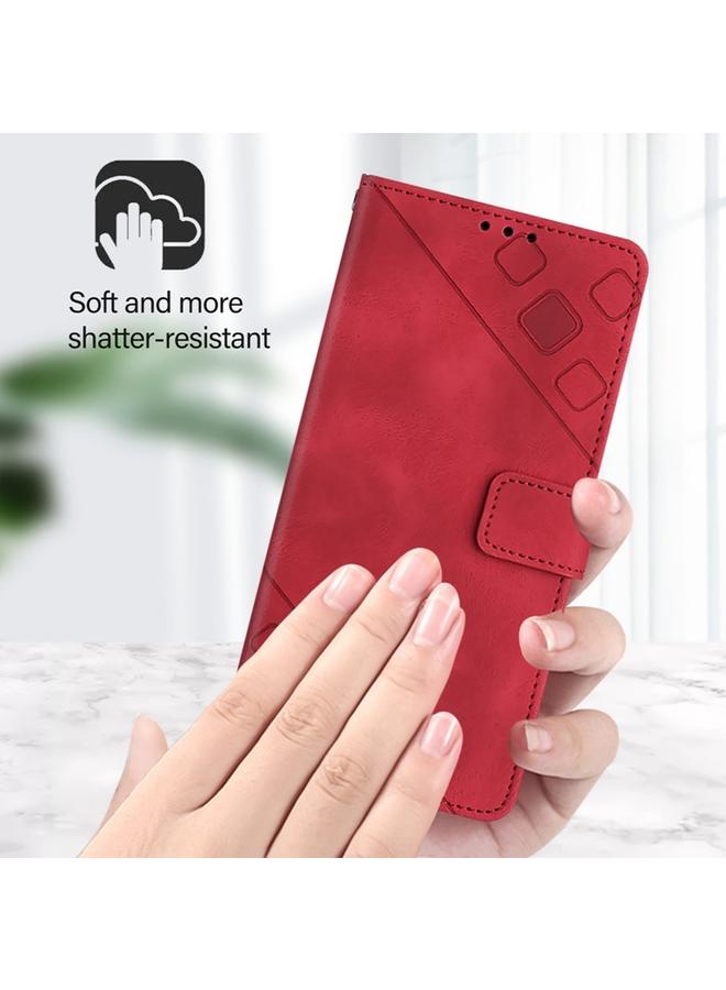 S-TOP Case For Motorola Moto G Play 2021 Skin Feel Embossed Leather Phone Case - Image 4