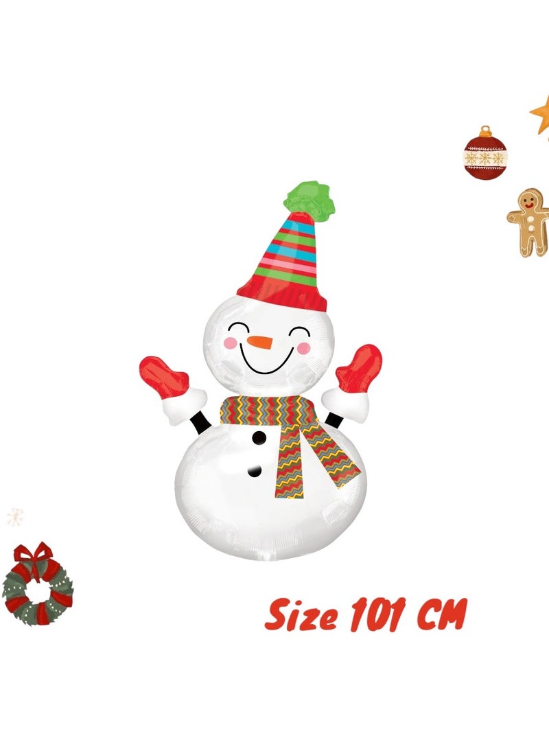 Doodle Kiddo Snowman Foil Balloon Christmas Decoration 101 CM - Image 2