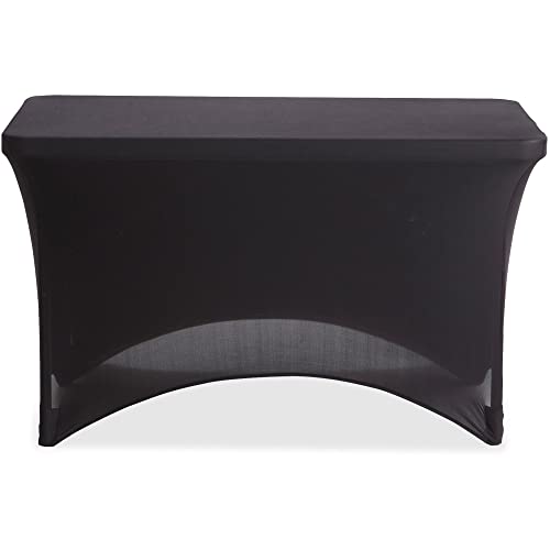 Iceberg iGear Stretch Fabric Table Cover, Fits 4' Table, Polyester/Spandex, Black, 24" W x 48" L - Image 4