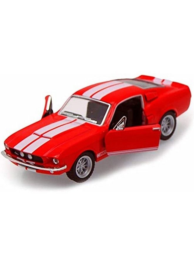 Kinsmart 1967 Ford Shelby Mustang Gt500 Red 1:38 Scale 5 Inch Die Cast Model Toy Race Car W/Pullback Action  - Image 2