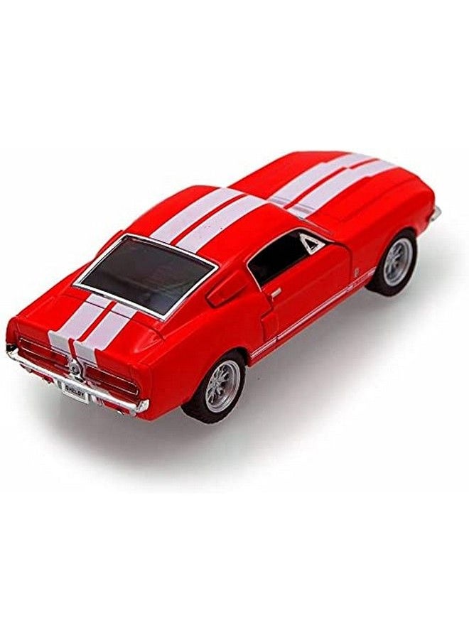 Kinsmart 1967 Ford Shelby Mustang Gt500 Red 1:38 Scale 5 Inch Die Cast Model Toy Race Car W/Pullback Action  - Image 3