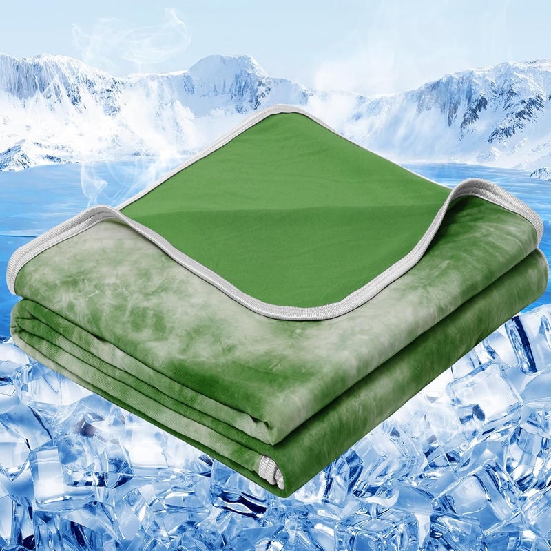 inhand Cooling Throw Blanket (50"x60"), Cooling Blankets for Hot Sleepers, Absorbs Heat to Keep Adults Cool for Summer Nights Sweats, Thin Cold Lightweight Blanket for Couch Bed, All Season Use - Image 1