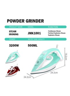 JAMAKY Italy Professional 3200W with Italian technology 500ml Portable Steam Iron Powerful and High Quality Handheld Steam Iron with Ceramic Plate The steam iron is designed to give you the best results.  - Image 4