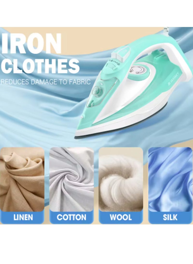 Professional 3200W with Italian technology 500ml Portable Steam Iron Powerful and High Quality Handheld Steam Iron with Ceramic Plate The steam iron is designed to give you the best results.