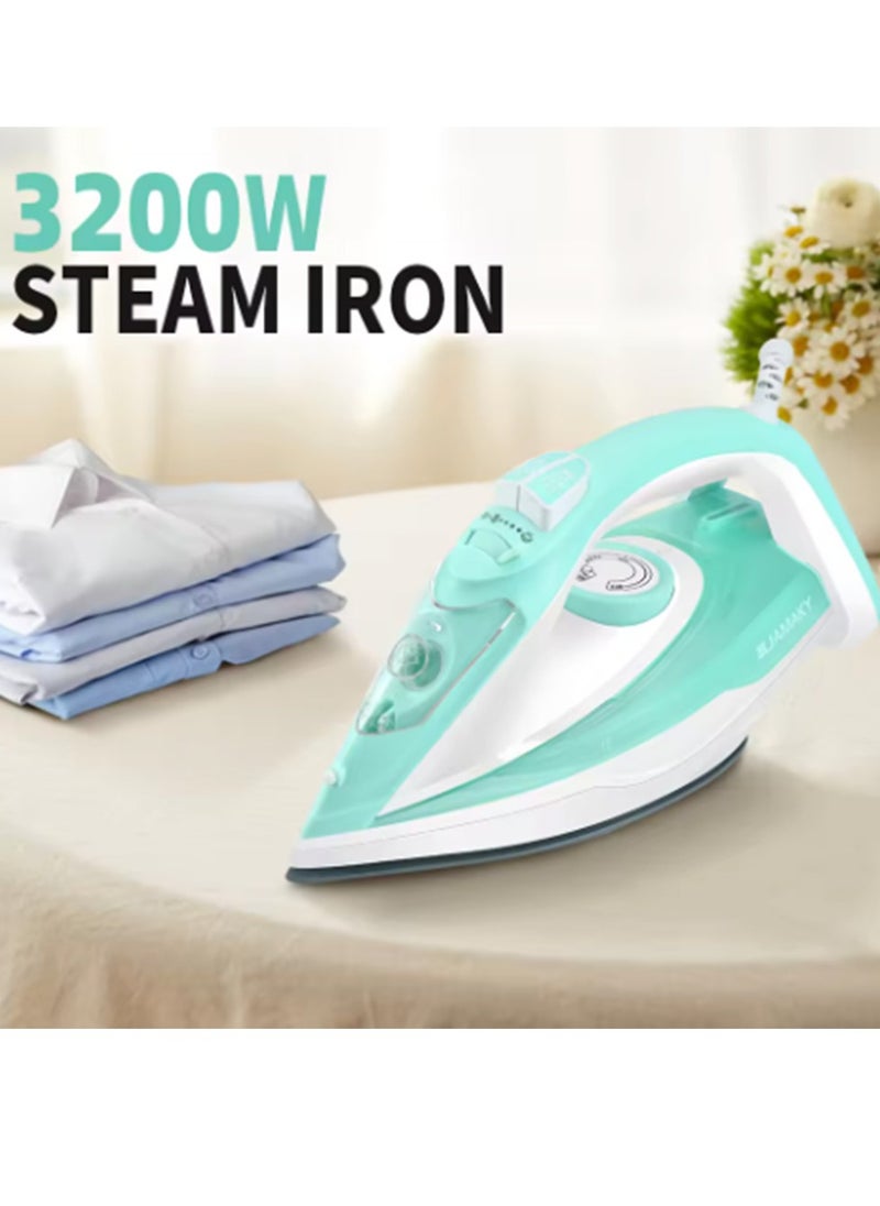 Professional 3200W with Italian technology 500ml Portable Steam Iron Powerful and High Quality Handheld Steam Iron with Ceramic Plate The steam iron is designed to give you the best results.