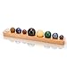 ZENFUN Nine Planets in Solar System with Wooden Stand Natural Gemstones Sphere Solar System Model Kit Planet Marbles Space Themed Bedroom Decor Best Birthday Science Astronomy Gifts - Image 2