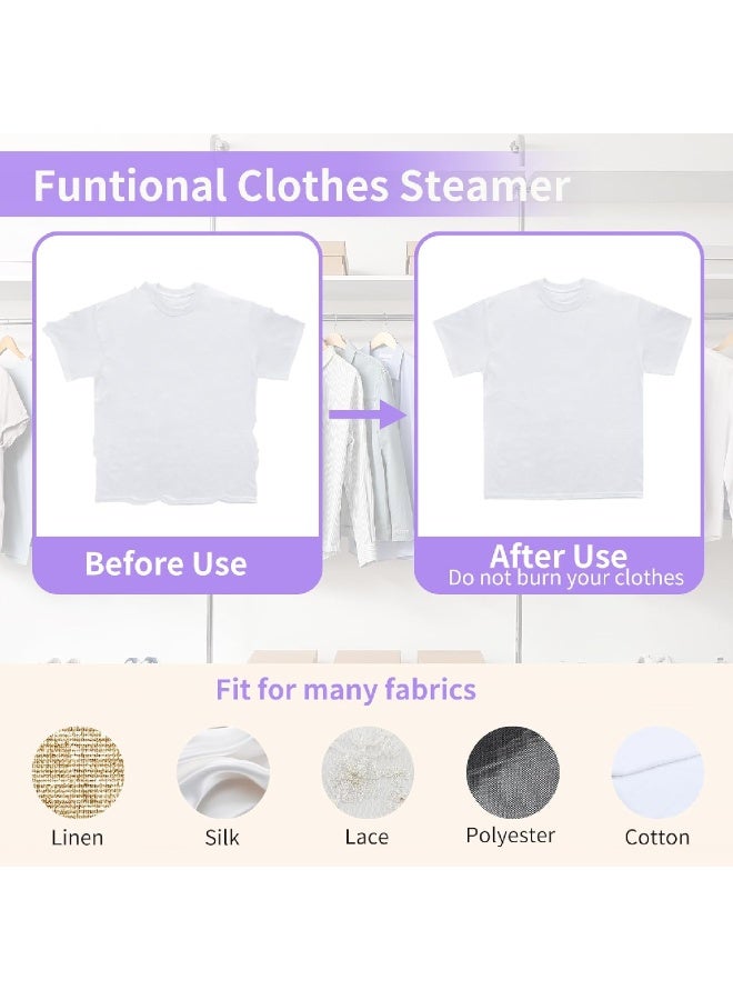 ZOOMEE Portable Handheld Steamer for Clothes, 2-in-1 Ironing & Steaming,180° Rotatable Multi-Directional, Mini Travel Steamer,suitable for clothing of suitable sizes/thickness for Dorm Room, Purple - Image 4