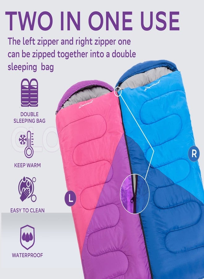 Clostnature Sleeping Bag for Adults and Kids - Lightweight Camping Sleeping Bag for Girls, Boys, Youths, Ultralight Backpacking Sleeping Bag for Cold Weather - Compression Sack Included(Left Zipper) - Image 4