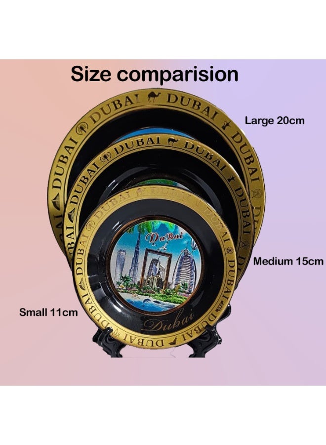 سوق الهدايا التذكارية طبق سيراميك مزخرف من سوق الهدايا التذكارية مطلي بالذهب 11 سم 01 - Image 4