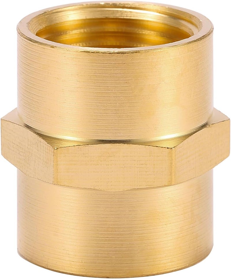 Sanpaint 2 Pack 1/2" x 1/2" NPT Coupler, Brass Female Pipe Fitting (I.D x I.D: 3/4'' x 3/4'') - Image 4