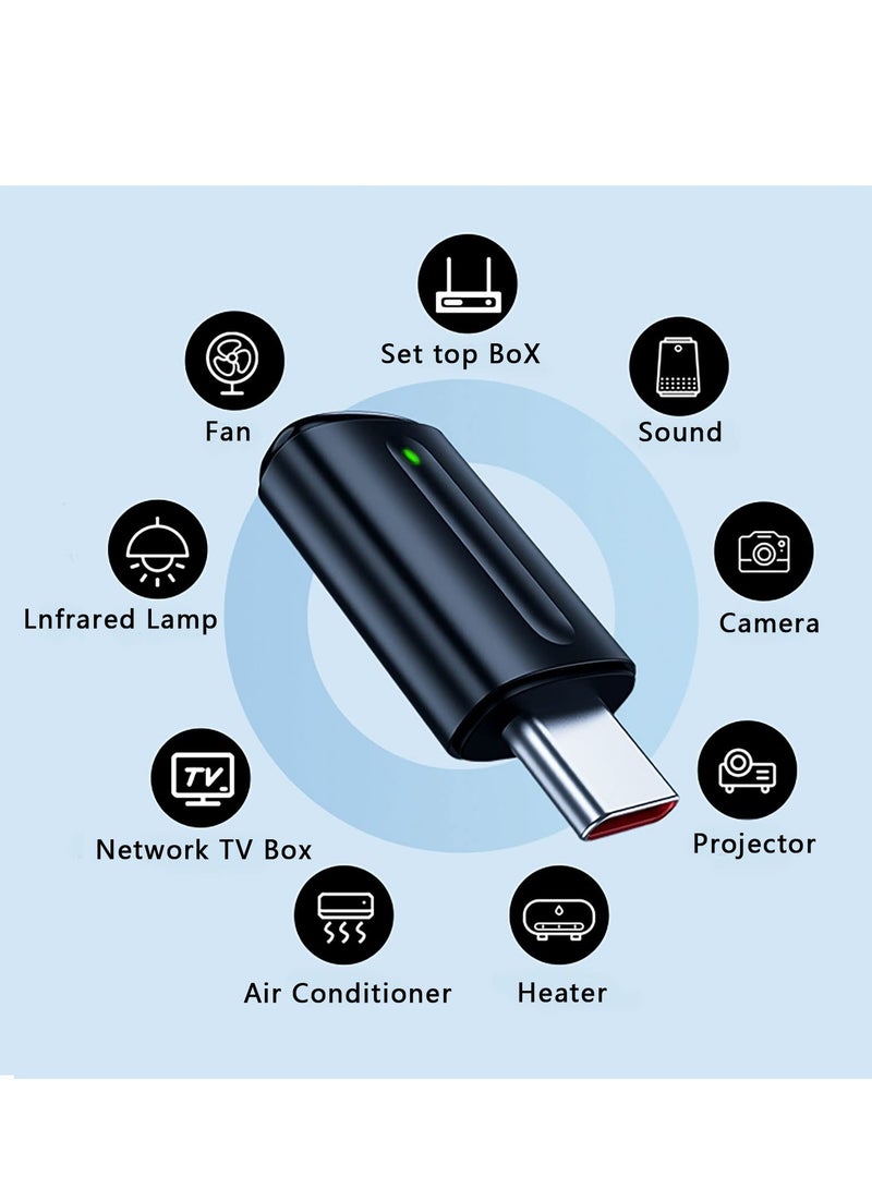 SOLARAE Smart IR Remote Controller for Android ,Wireless Adapter , Smartphone Infrared Controller Adapter for Using in Control Most Home Appliances (Type C, Black) - Image 4